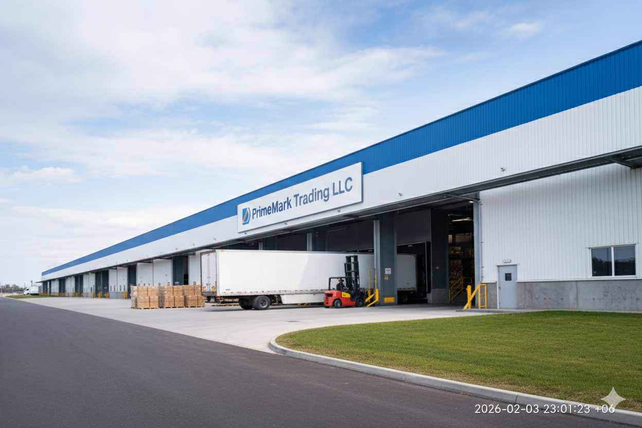 Commercial warehouse and distribution loading area